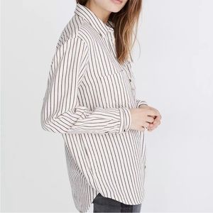 Madewell flannel Sunday shirt in creenland stripe size medium